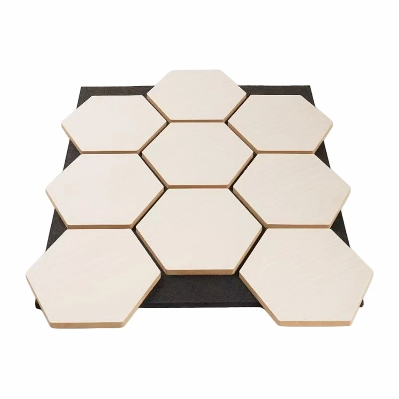 Square Acoustic Wall Panels Polyester MDF Construction suppliers